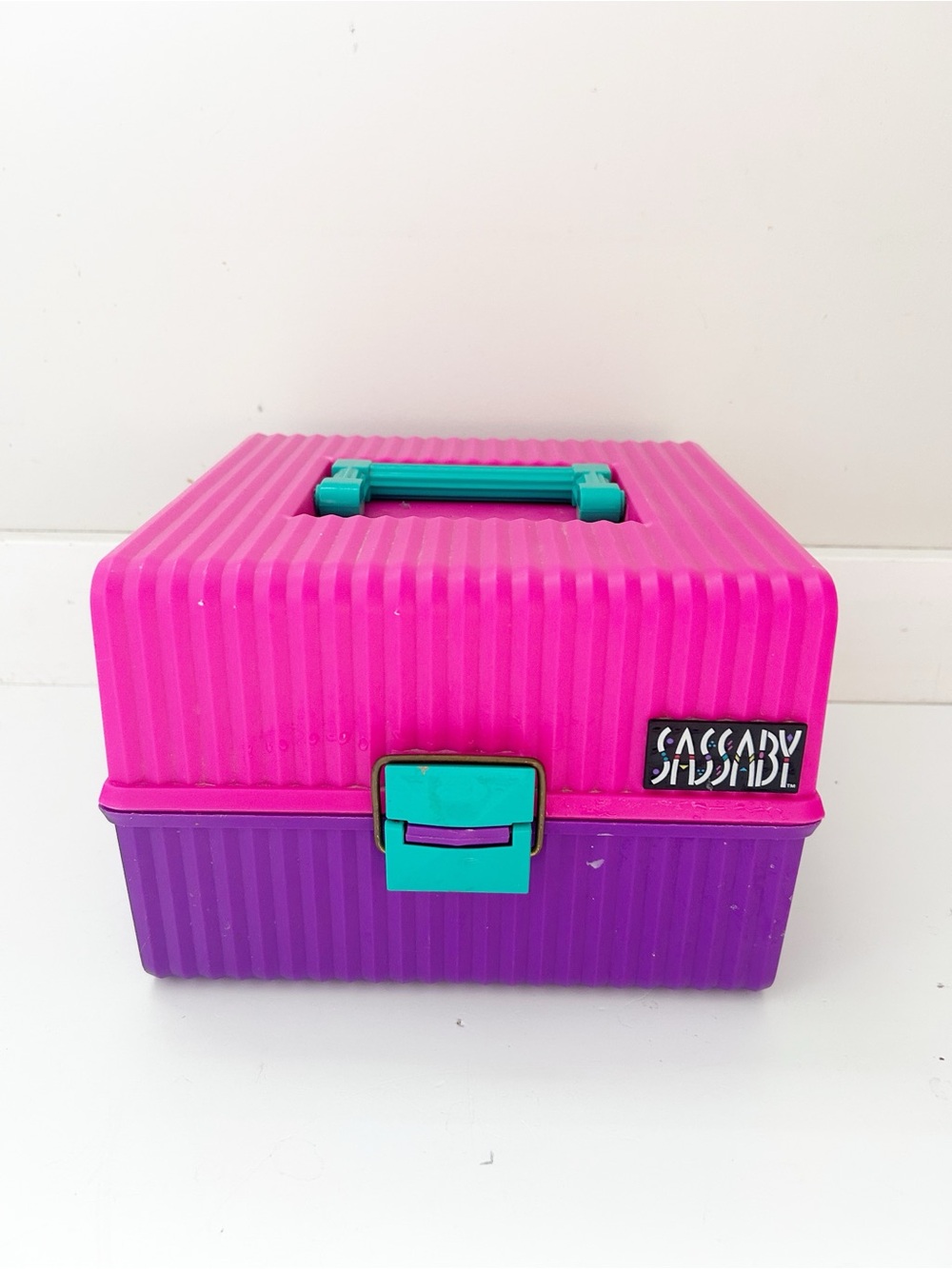 Vintage 90’a Sassaby Pink & Purple Makeup Organizer Y2K Early 2000’s